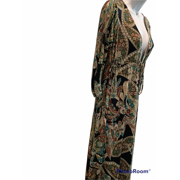 PINK ROCK LOS ANGELES BOHO MAXI DRESS S - Picture 2 of 6